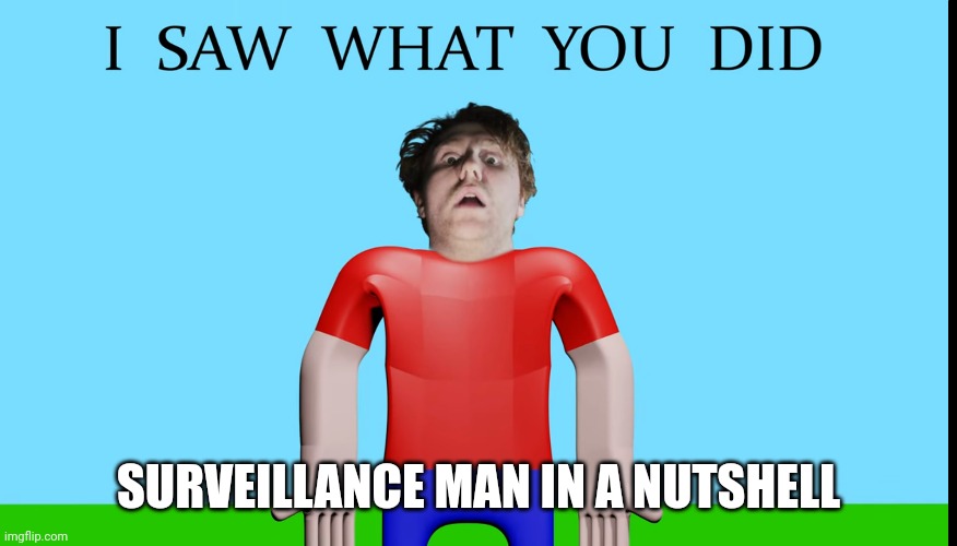 SURVEILLANCE MAN IN A NUTSHELL | made w/ Imgflip meme maker