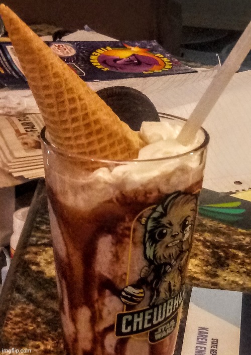 A dessert I had a couple of nights ago | image tagged in dessert,milkshake | made w/ Imgflip meme maker