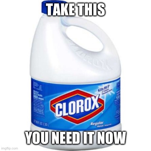 bleach | TAKE THIS YOU NEED IT NOW | image tagged in bleach | made w/ Imgflip meme maker