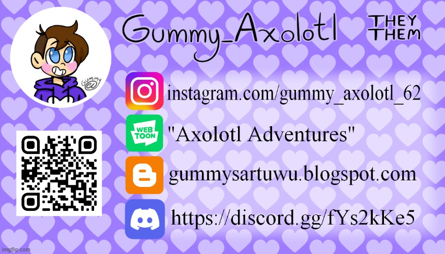 tada! I made a business card to hand out at cons and stuff. what do you think? | made w/ Imgflip meme maker