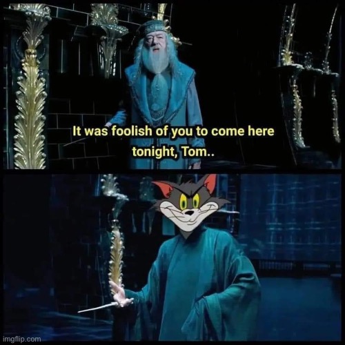 Foolish Tom | image tagged in dumbledore,it was foolish,tom | made w/ Imgflip meme maker