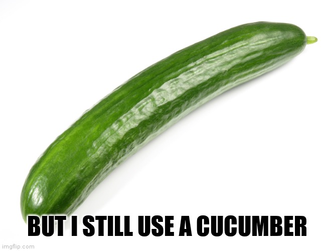 Call Me Old Fashion | BUT I STILL USE A CUCUMBER | image tagged in cucumber,pickles | made w/ Imgflip meme maker