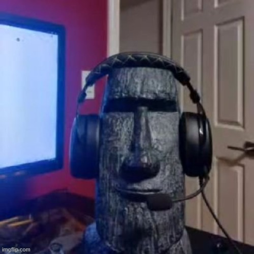 Moai gaming | image tagged in moai gaming | made w/ Imgflip meme maker