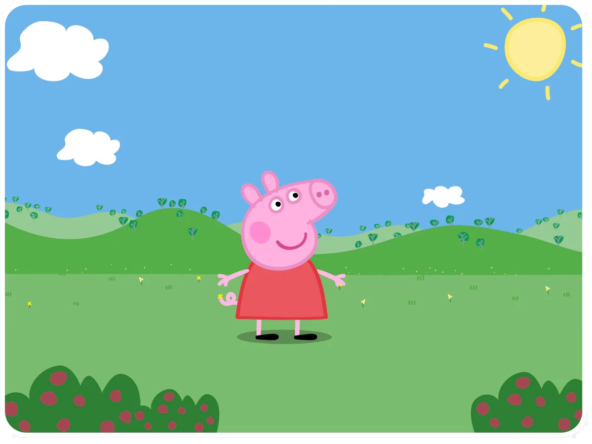 High Quality lovely day peppa pig Blank Meme Template
