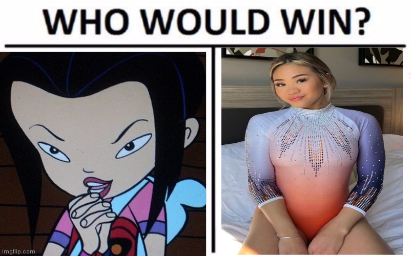 Kim chin vs Suni Lee | image tagged in kim,suni,chin,lee,vs battle | made w/ Imgflip meme maker