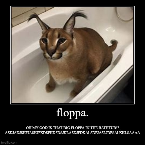 Big Floppa, Cat Meme, Your Balls I Require Them, Cat in the Tub Sticker -   Finland