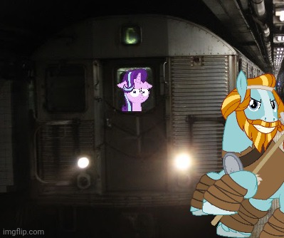 image tagged in rockhoof,starlight glimmer,mta,new york,real life,my little pony | made w/ Imgflip meme maker