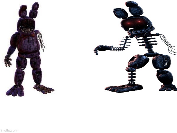 whos stronger and better? withered bonnie or ignited bonnie | image tagged in fnaf | made w/ Imgflip meme maker
