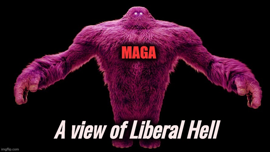 MAGA Monster | A view of Liberal Hell | image tagged in maga monster | made w/ Imgflip meme maker