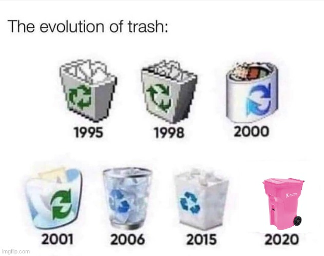 The evolution of trash | image tagged in the evolution of trash | made w/ Imgflip meme maker