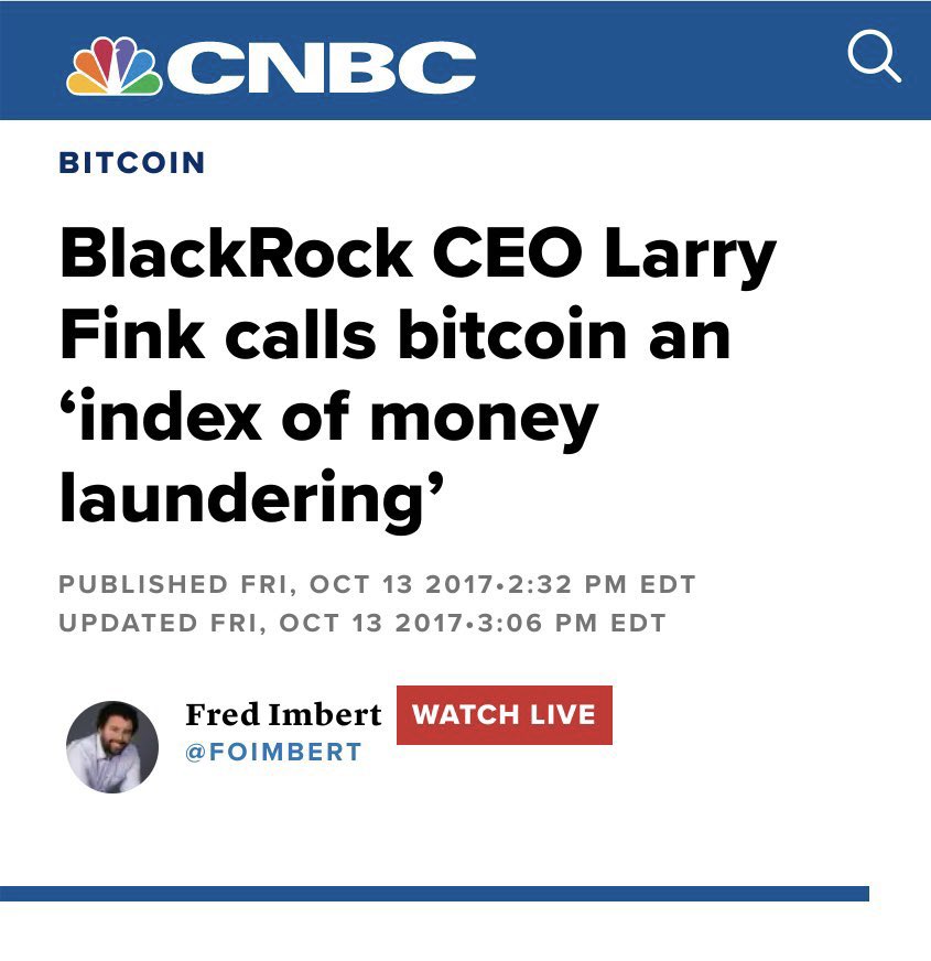 BlackRock CEO Larry Fink calls bitcoin an index of money launder Blank Meme Template