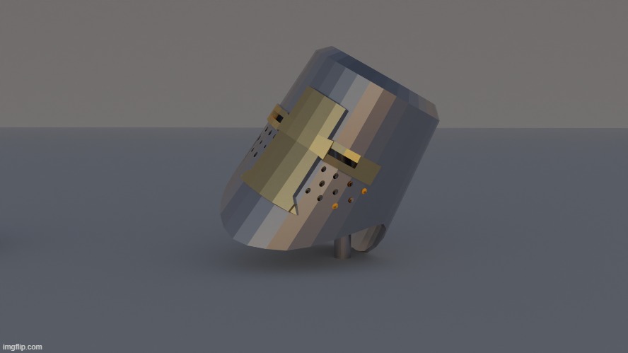 so i have made a crusader helmet... idk what to do with it | made w/ Imgflip meme maker