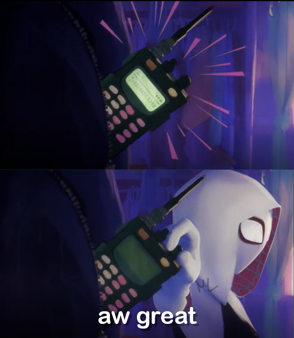 across spider-verse aw great Blank Meme Template