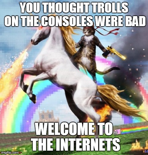 Welcome To The Internets | YOU THOUGHT TROLLS ON THE CONSOLES WERE BAD WELCOME TO THE INTERNETS | image tagged in memes,welcome to the internets | made w/ Imgflip meme maker