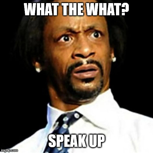 WHAT THE WHAT? SPEAK UP | made w/ Imgflip meme maker