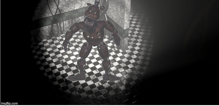 Nightmare Freddy in fnaf 2 (clickbait) | image tagged in parts and service | made w/ Imgflip meme maker