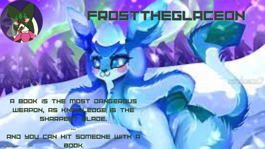 High Quality frost the glaceon Blank Meme Template