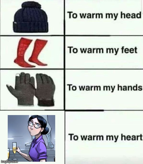 Miss pauling is underrated fr | image tagged in to warm my heart | made w/ Imgflip meme maker