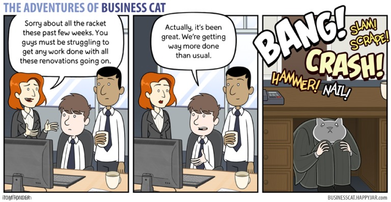 The Adventures of Business Cat #61 - Renovations | made w/ Imgflip meme maker