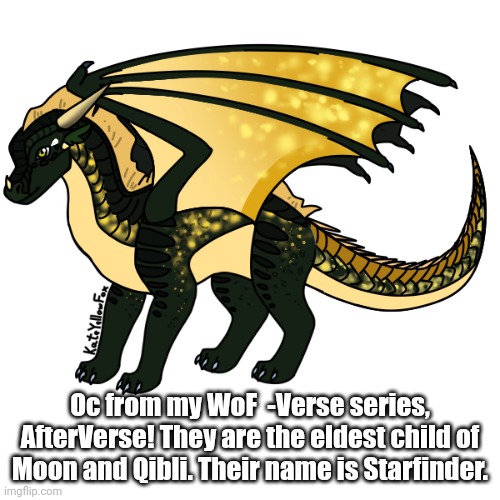 WoF OC Starfinder | Oc from my WoF  -Verse series, AfterVerse! They are the eldest child of Moon and Qibli. Their name is Starfinder. | made w/ Imgflip meme maker