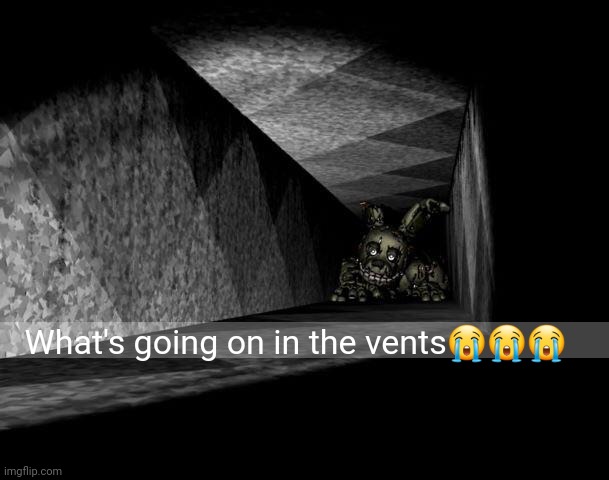 FnAF 3 | What's going on in the vents??? | image tagged in fnaf 3 | made w/ Imgflip meme maker
