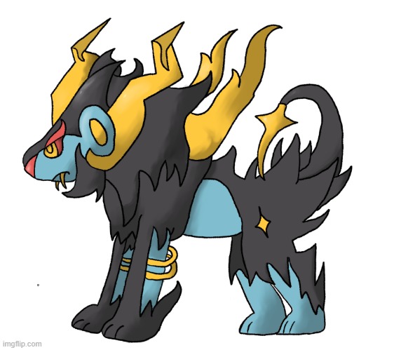 Here is the mega Luxray that Chorus_da_Rockruff requested, the rest are on the way (FYI: I'm not great at drawing) | image tagged in drawing,pokemon | made w/ Imgflip meme maker