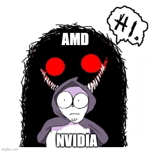 Hi | AMD NVIDIA | image tagged in hi | made w/ Imgflip meme maker