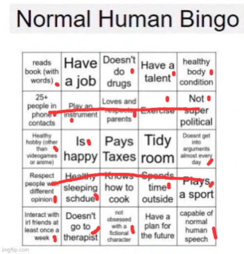 2 bingos | image tagged in normal human bingo,stay blobby | made w/ Imgflip meme maker