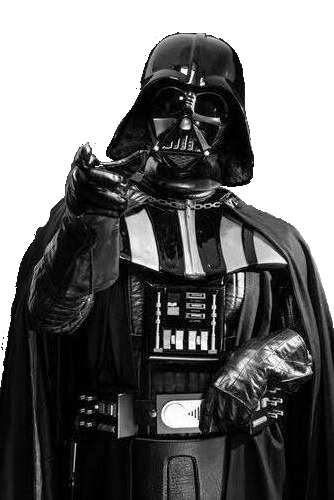 High Quality Vader pointing finger to camera transparent Blank Meme Template