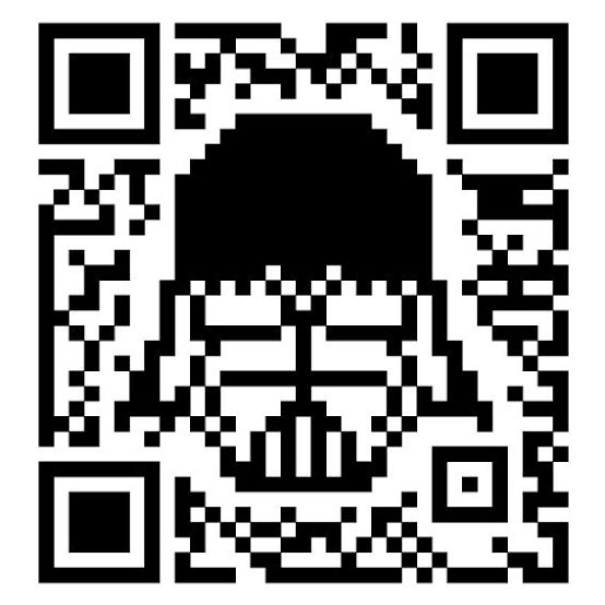 High Quality Darth  vader Código QR Darth Vader QR code Blank Meme Template