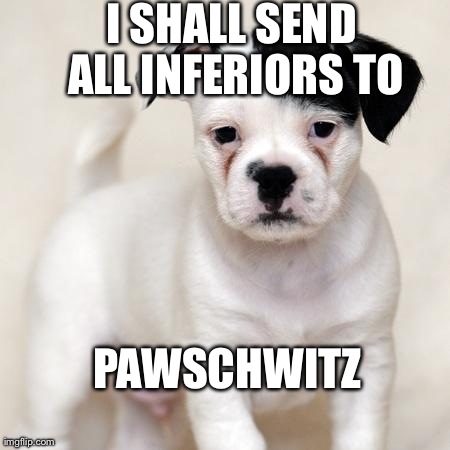 I SHALL SEND ALL INFERIORS TO PAWSCHWITZ | image tagged in AdviceAnimals | made w/ Imgflip meme maker