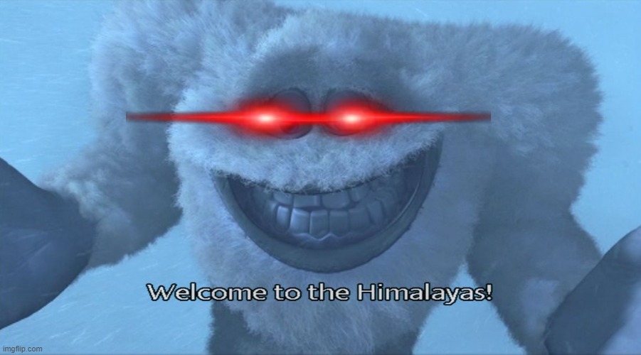 Welcome to the himalayas | image tagged in welcome to the himalayas | made w/ Imgflip meme maker
