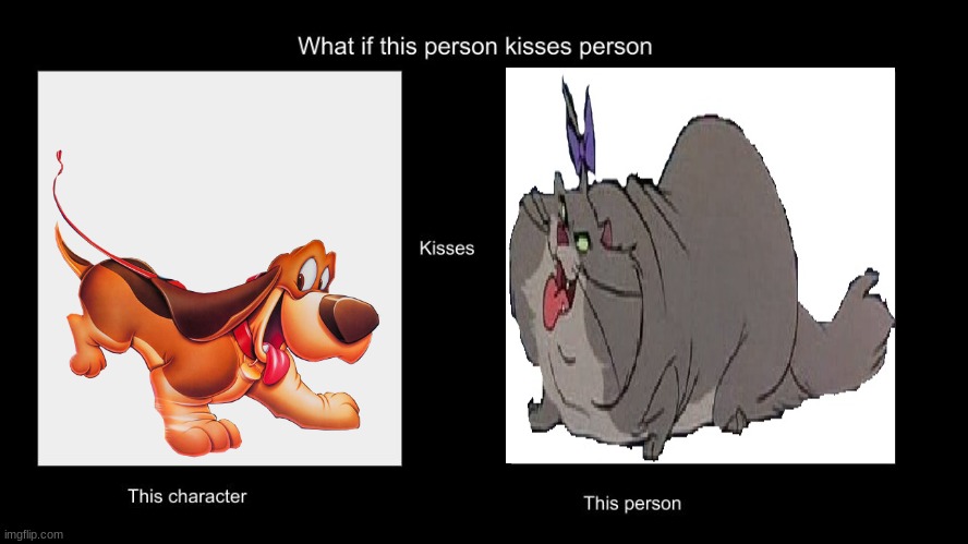 what if toby kissed felicia | image tagged in what if this person kisses character,disney,cats,dogs,shipping,the great mouse detective | made w/ Imgflip meme maker