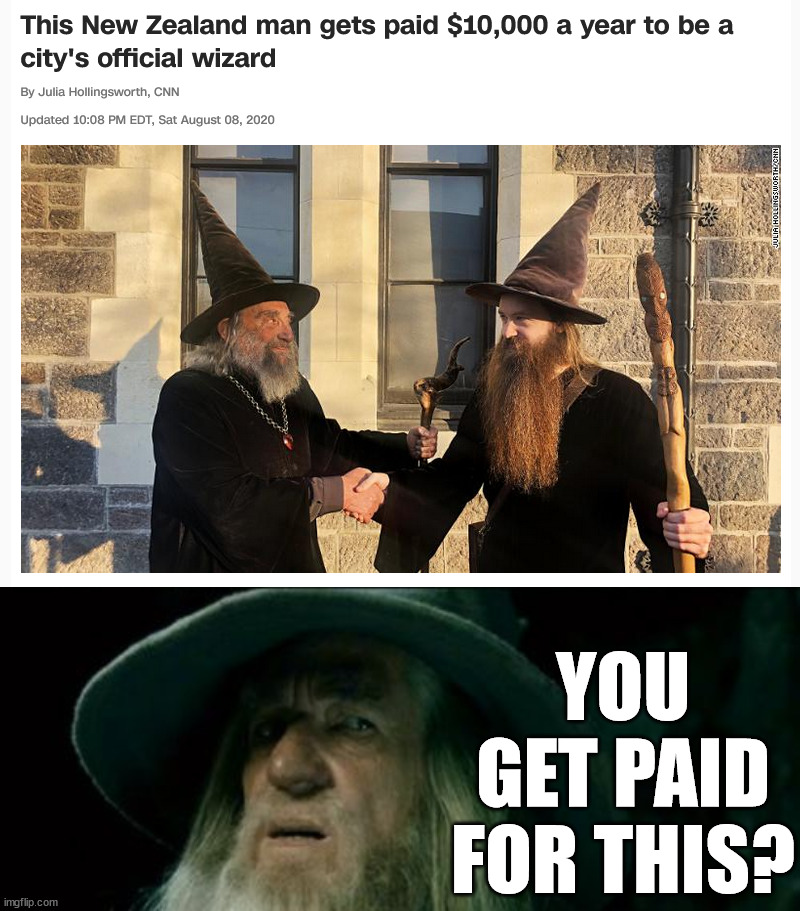 YOU GET PAID FOR THIS? | image tagged in memes,confused gandalf | made w/ Imgflip meme maker