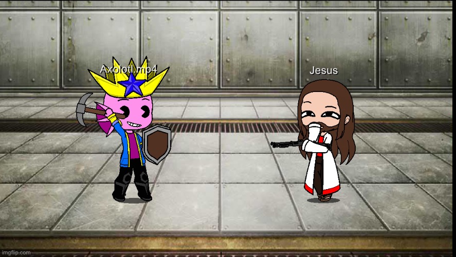 Axolotl.mp4 vs Jesus, who will win? | made w/ Imgflip meme maker