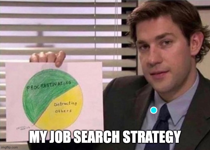 The office pie chart | MY JOB SEARCH STRATEGY | image tagged in the office pie chart | made w/ Imgflip meme maker