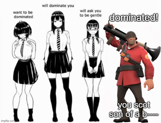 dominated! scotish! | dominated! you scot son of a b---- | image tagged in domination stats,scotland,tf2,team fortress 2 | made w/ Imgflip meme maker