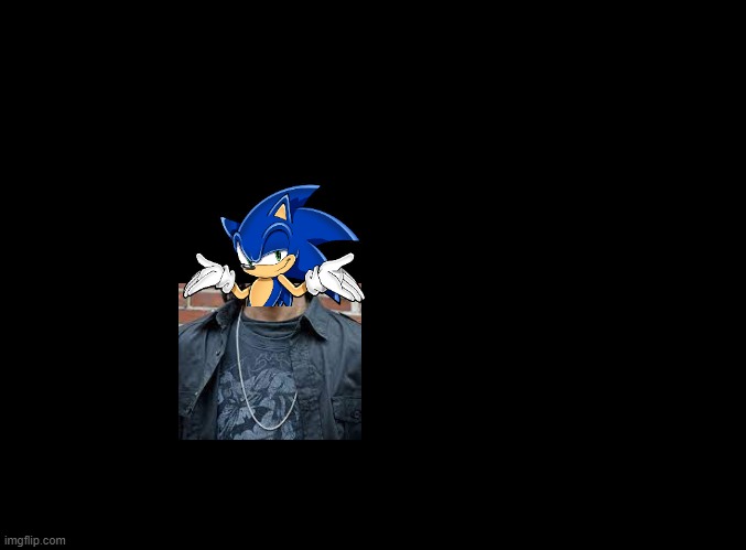 Deven Mack Sonic | image tagged in blank black | made w/ Imgflip meme maker