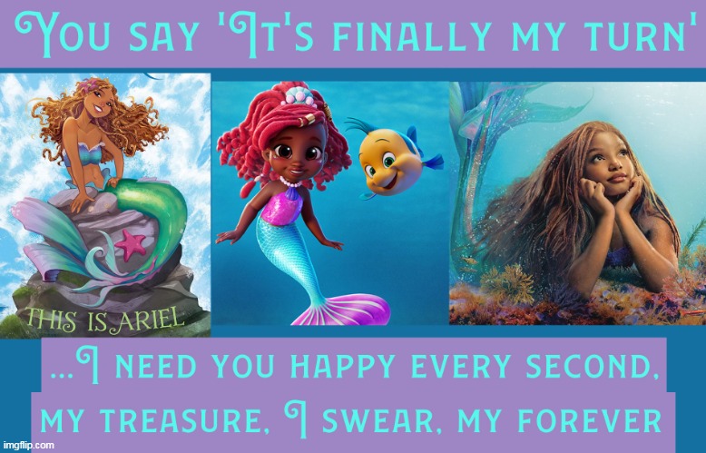 Dreams come true, as shown by Halle Bailey's Ariel | image tagged in the little mermaid,mermaid,disney,princess | made w/ Imgflip meme maker
