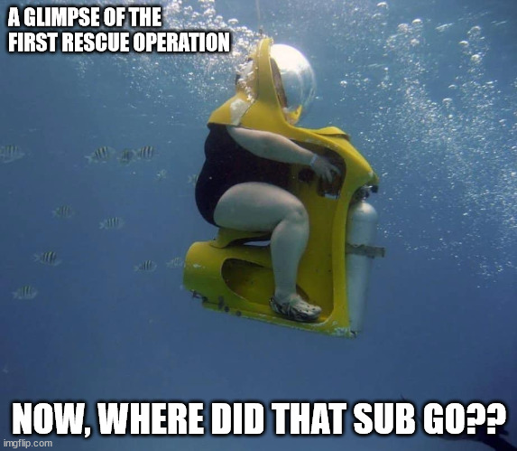 SUBMARINE SEARCH | A GLIMPSE OF THE FIRST RESCUE OPERATION; NOW, WHERE DID THAT SUB GO?? | image tagged in titanic,sub,lost submarine,search | made w/ Imgflip meme maker