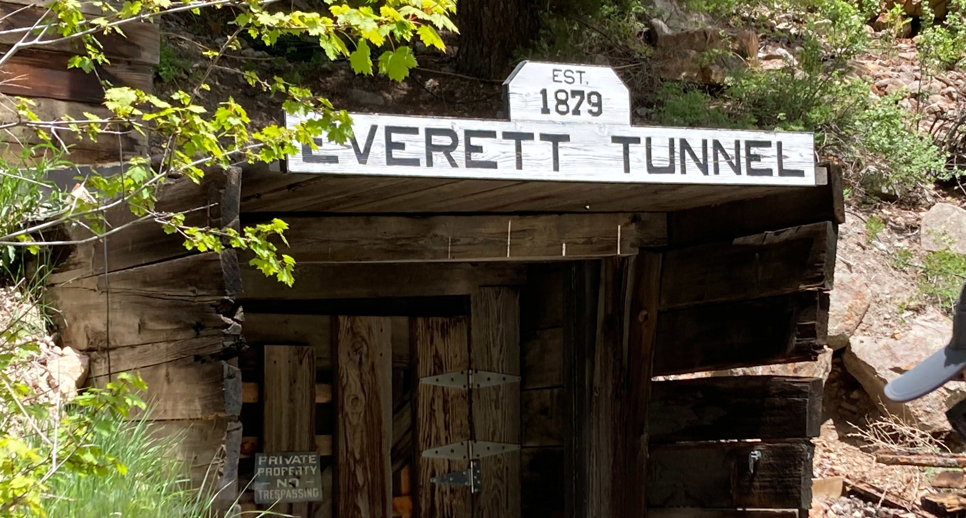 Took this Sunday (Photo #7) (not the mine I went into. This one is a apparently deadly to go into) | image tagged in everett tunnel | made w/ Imgflip meme maker