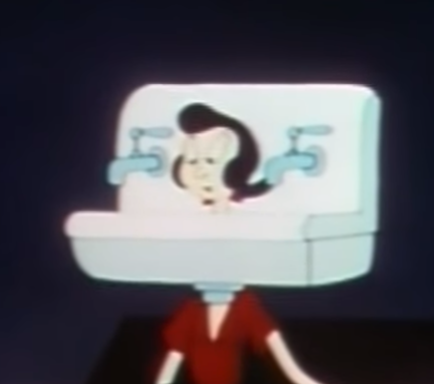 High Quality Olive Oyl in the sink Blank Meme Template
