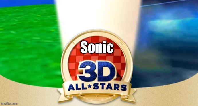 Colors, Adventure 1, Adventure 2 | Sonic | image tagged in blank 3d all stars | made w/ Imgflip meme maker