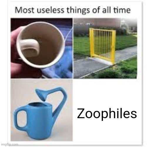 Useless zoophiles | Zoophiles | image tagged in most useless things,zoophiles,zoophile,memes,meme,anti-zoophile meme | made w/ Imgflip meme maker