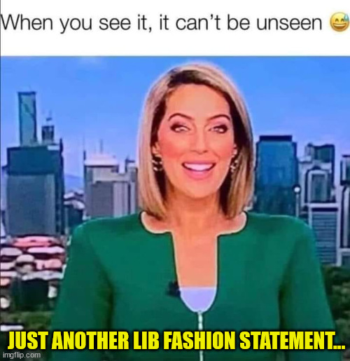 Just another lib fashion statement... | JUST ANOTHER LIB FASHION STATEMENT... | image tagged in liberal,fashion,statement | made w/ Imgflip meme maker