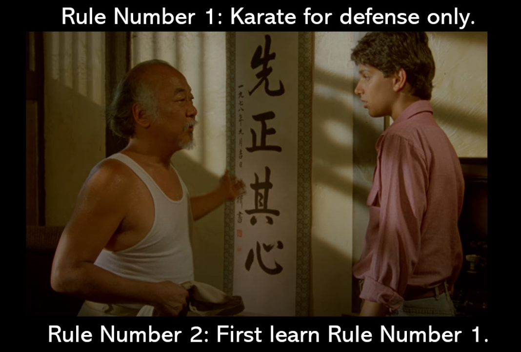 karate kid defense only Blank Meme Template