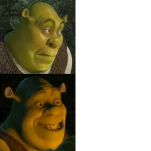 High Quality Shrek Hotline Bling Blank Meme Template