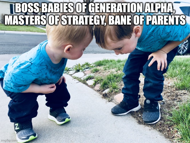Boss Babies of Generation Alpha | BOSS BABIES OF GENERATION ALPHA, MASTERS OF STRATEGY, BANE OF PARENTS | image tagged in boss babies of generation alpha | made w/ Imgflip meme maker