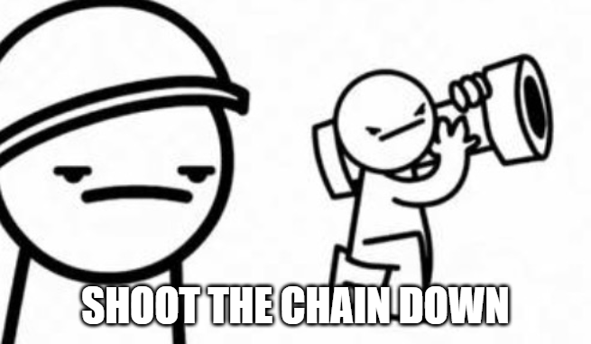 Shoot the Chain Down Blank Meme Template