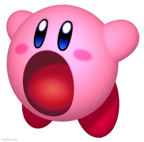 Kirby Inhale | image tagged in kirby inhale | made w/ Imgflip meme maker